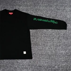 Supreme Embroidery Sleeves Black And Green